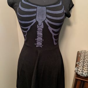 Halloween skeleton skater dress size m